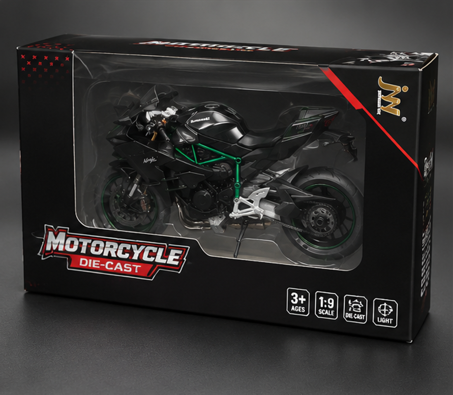 Kawasaki H2R Die-Cast Bike Model – 1:9 Scale Premium Display Piece for Kids and Adults
