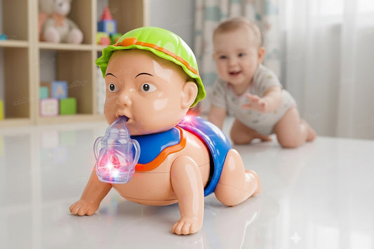 Musical Crawling Baby Toy with Light & Sound – Interactive Learning Toy for Babies 6 to 12 Months
