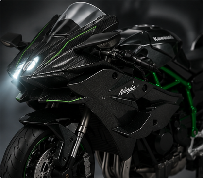 Kawasaki H2R Die-Cast Bike Model – 1:9 Scale Premium Display Piece for Kids and Adults